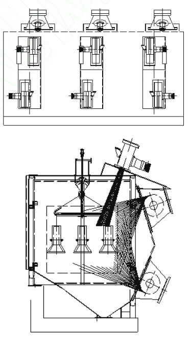 抛丸器布置图